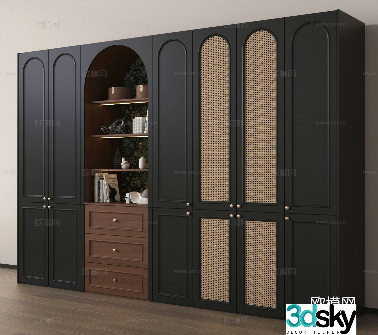 Wardrobe chest of drawers 3d model