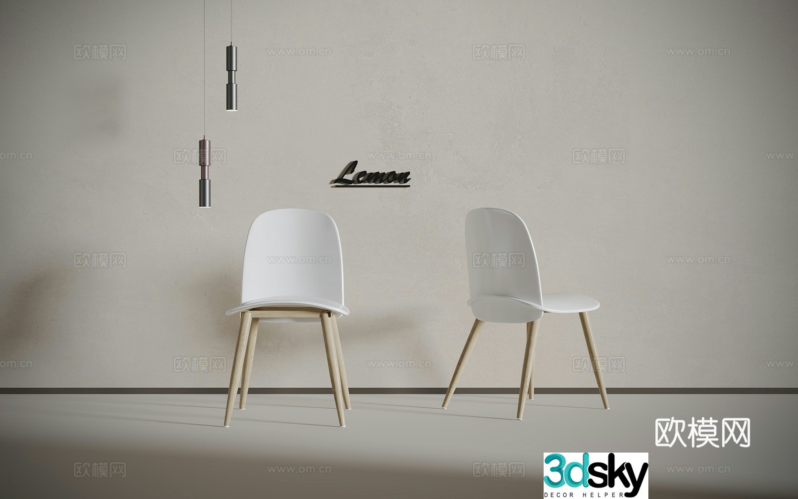 Modern single chair 3d model