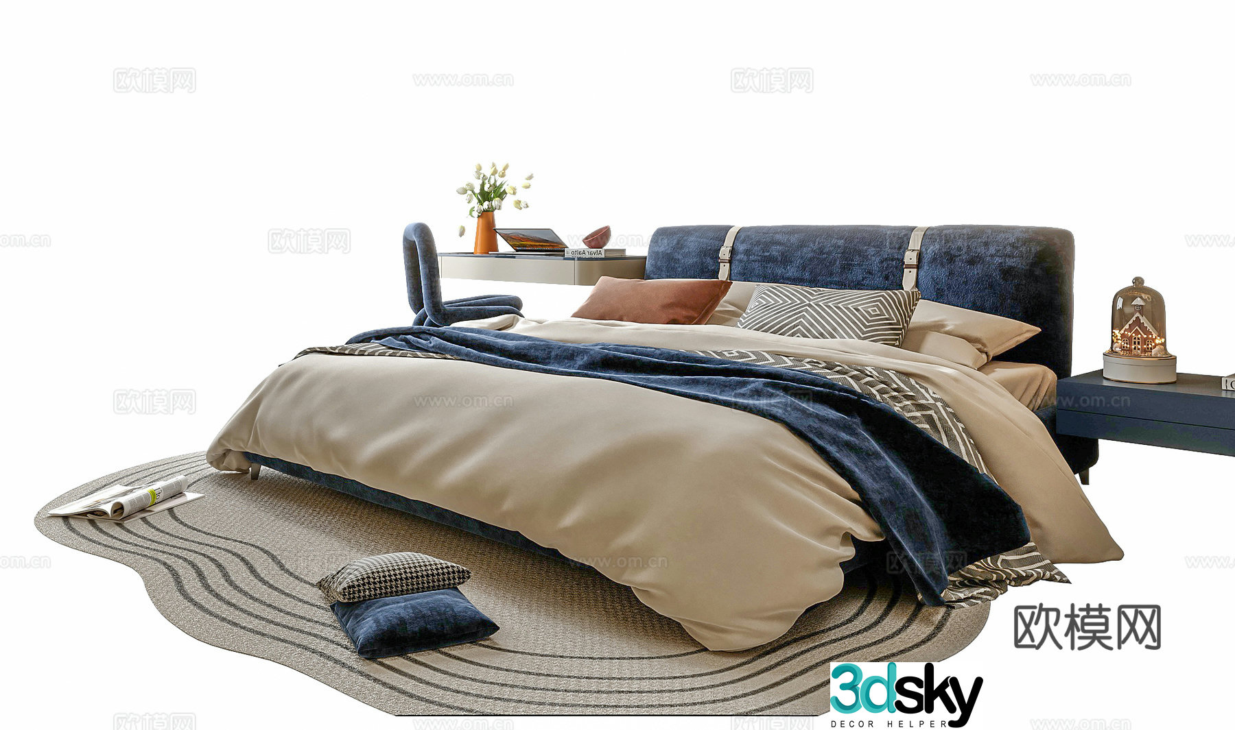 Modern children’s bed 3d model