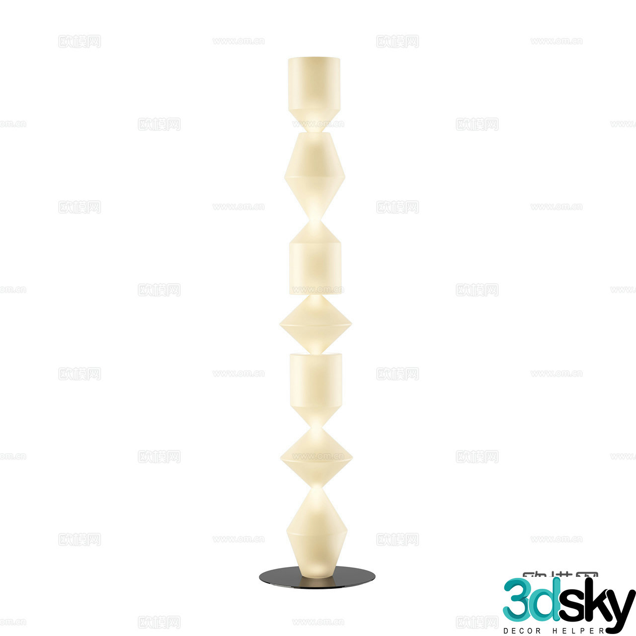 Mogg Modern Floor Lamp Minimalist Floor Lamp Art Floor Lamp Cream Style Floor Lamp 3D Model