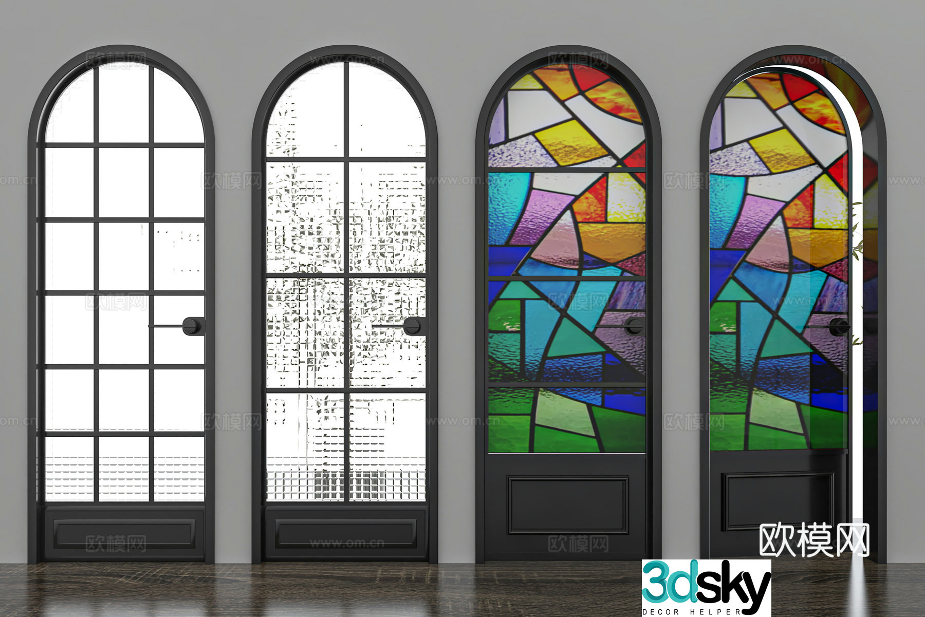 French retro door 3d model