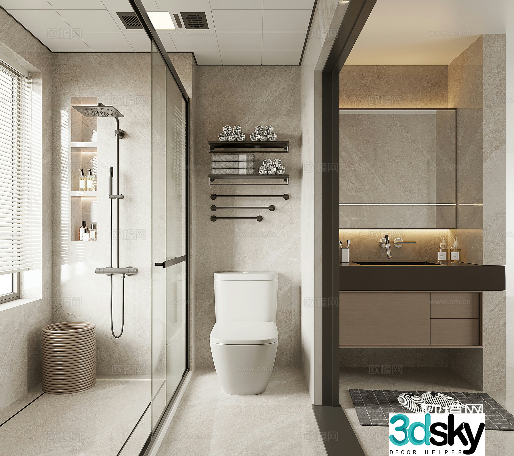 Modern bathroom 3d model