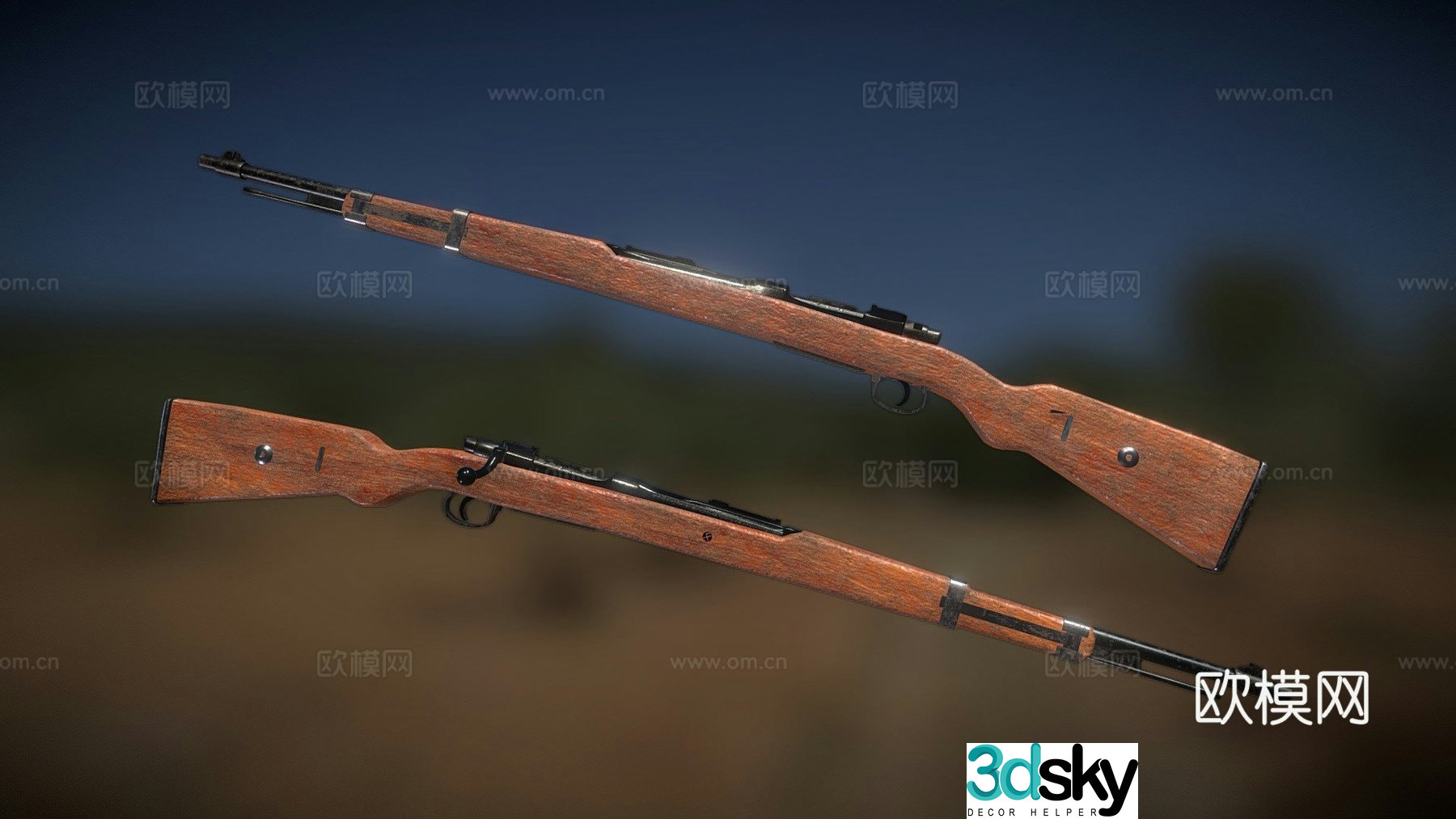 Rusty Kar98K 3d model