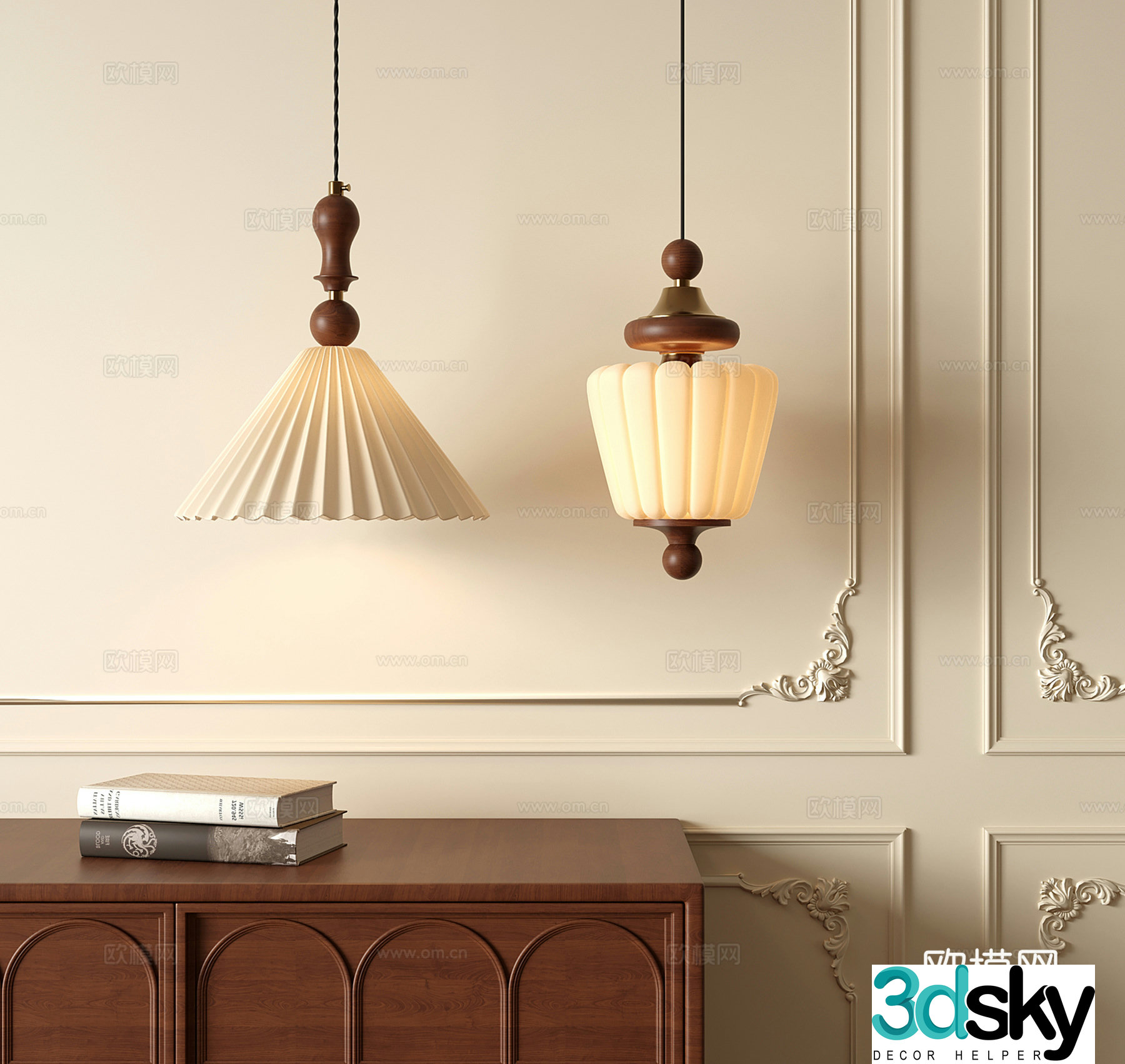 Middle chandelier Bedside chandelier Small chandelier 3d model