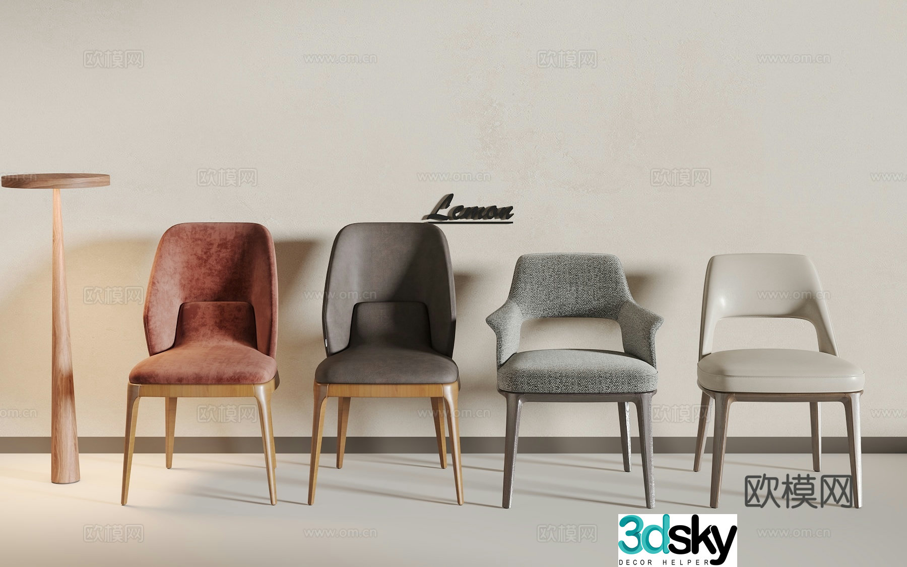 Wooden chair 3d model