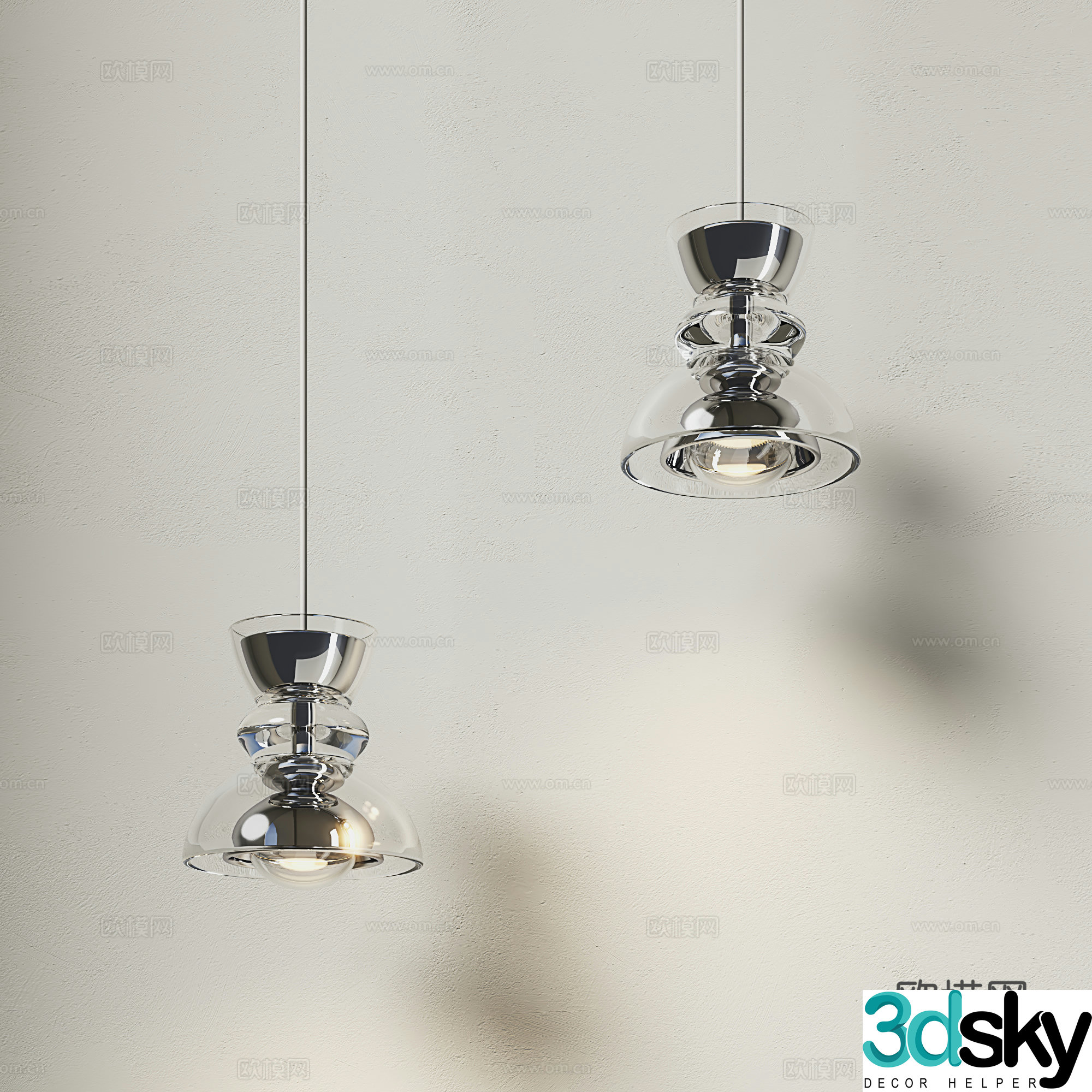Modern bedside chandeliers simple chandeliers light luxury chandeliers decorative chandeliers restaurant chandeliers 3D model