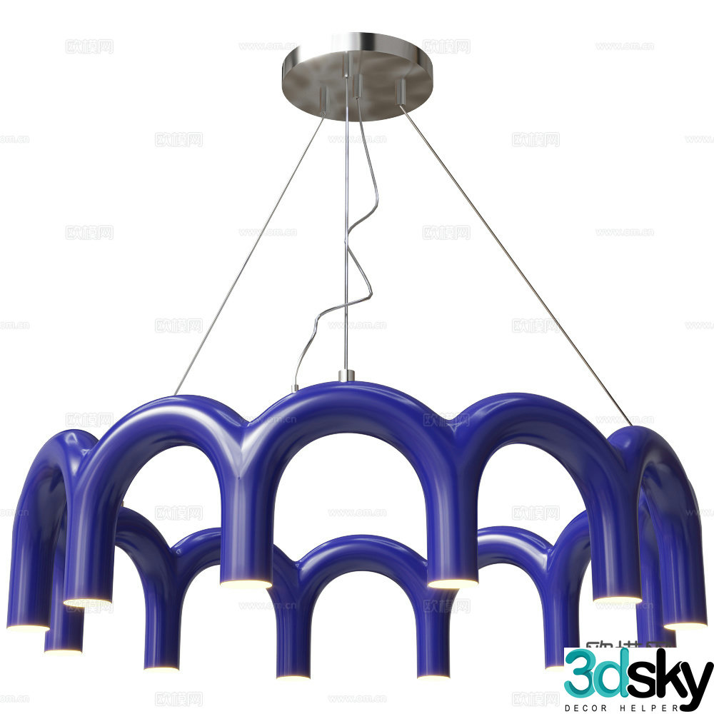 Modern Italian minimalist decorative chandelier 3d model