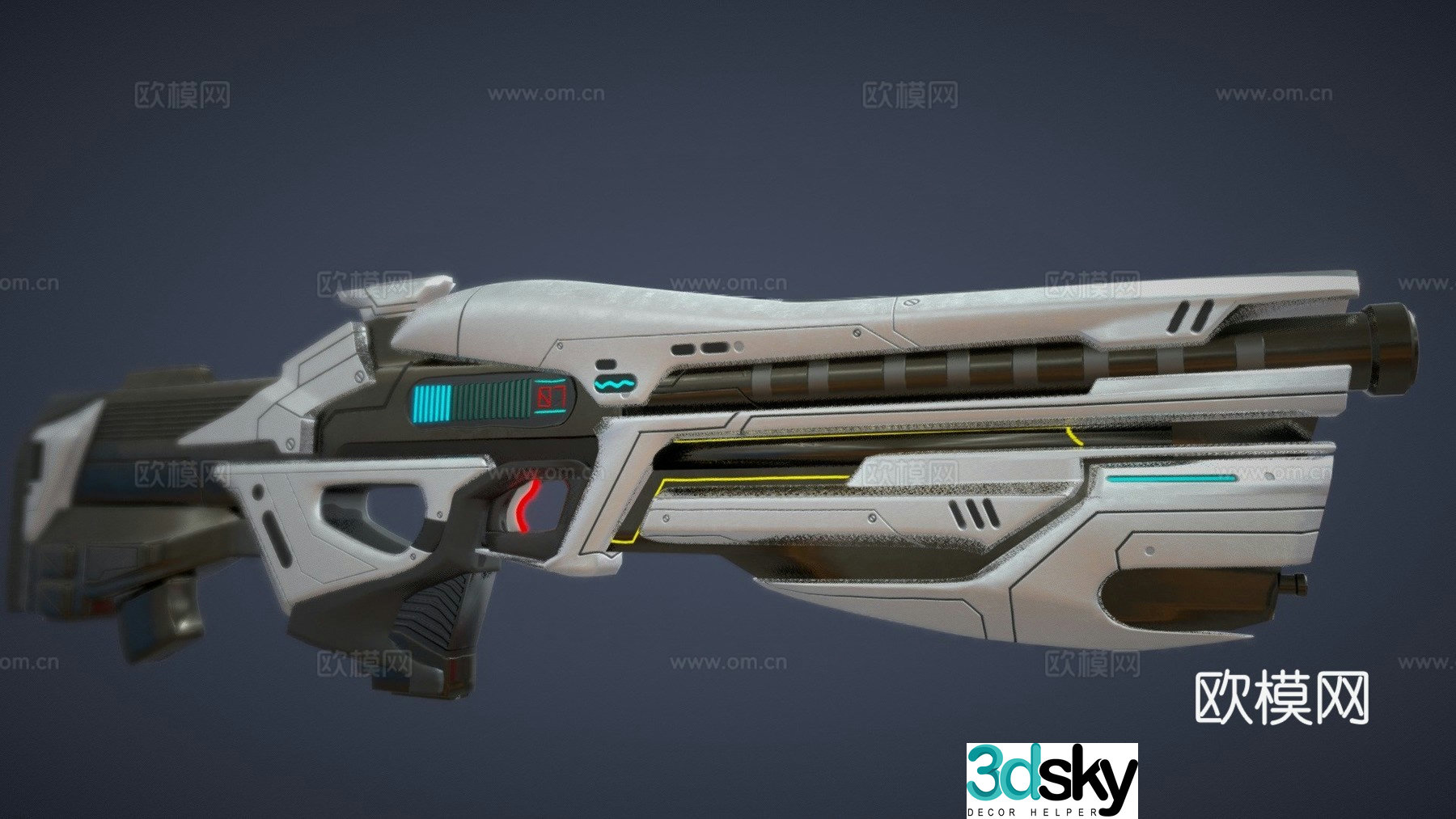 Sci-fi gun 13d model