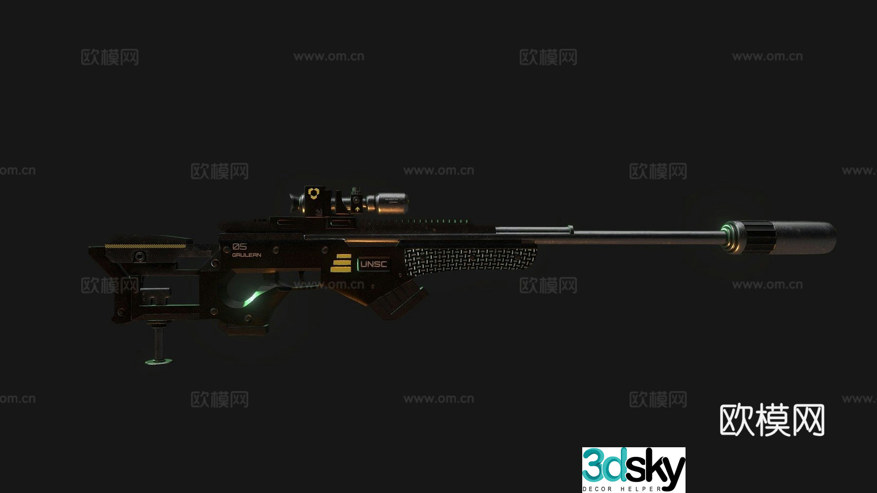 sniper rifle 3d model