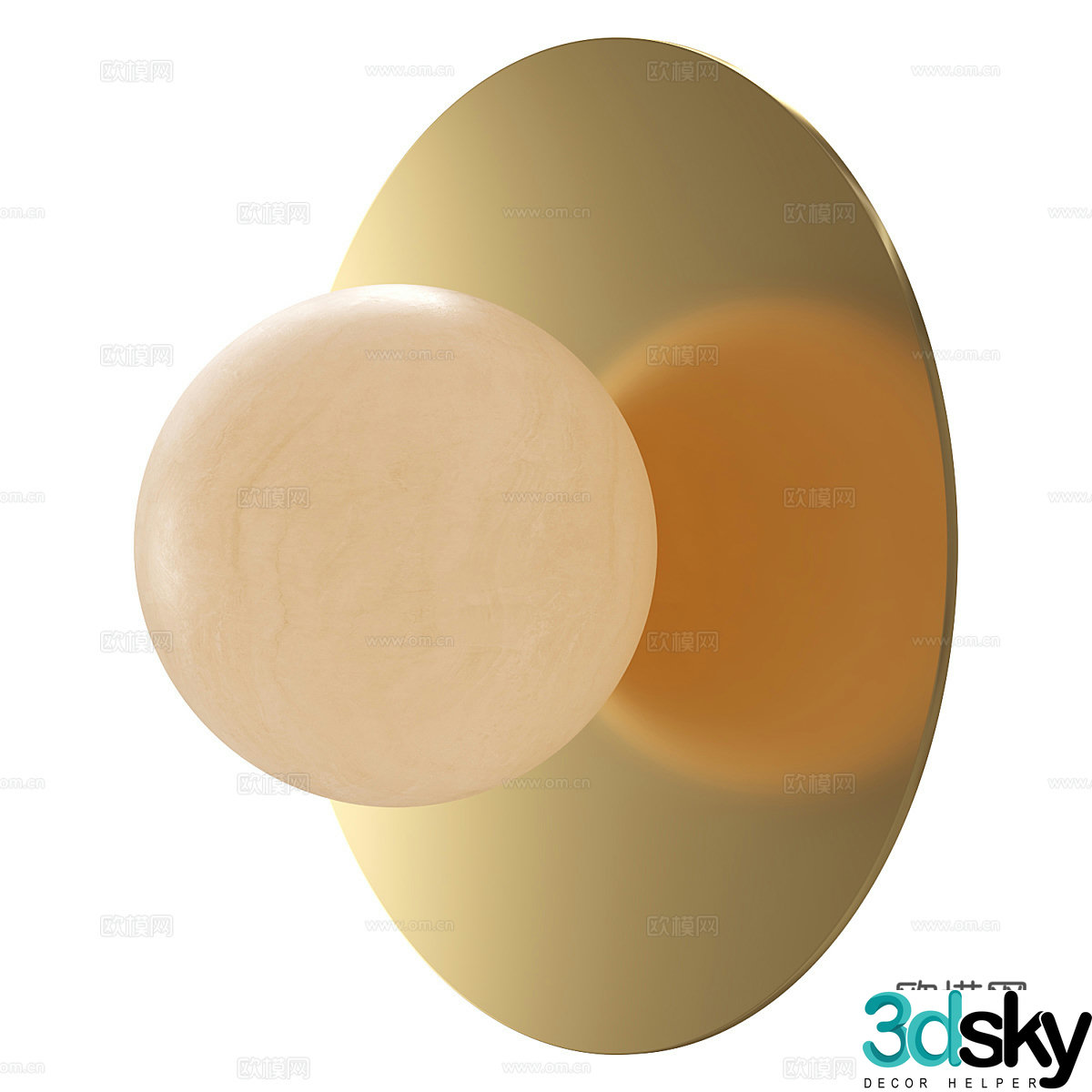 Modern simple and luxurious wall lamp spherical wall lamp simple wall lamp decorative wall lamp lamp 3d model