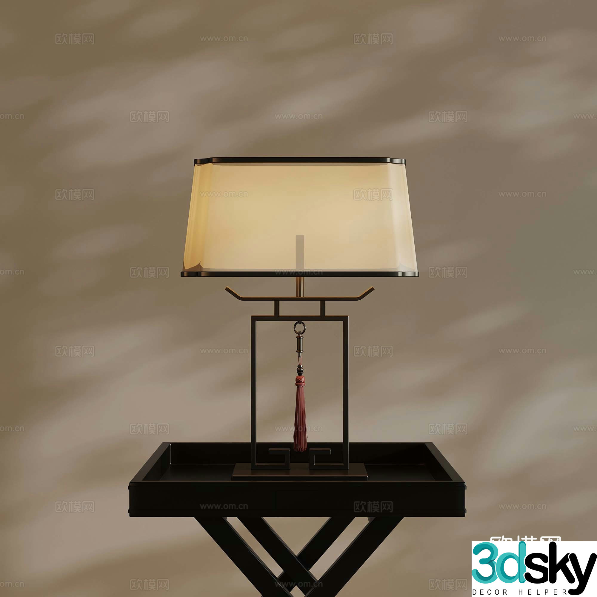 New Chinese desk lamp 3D model