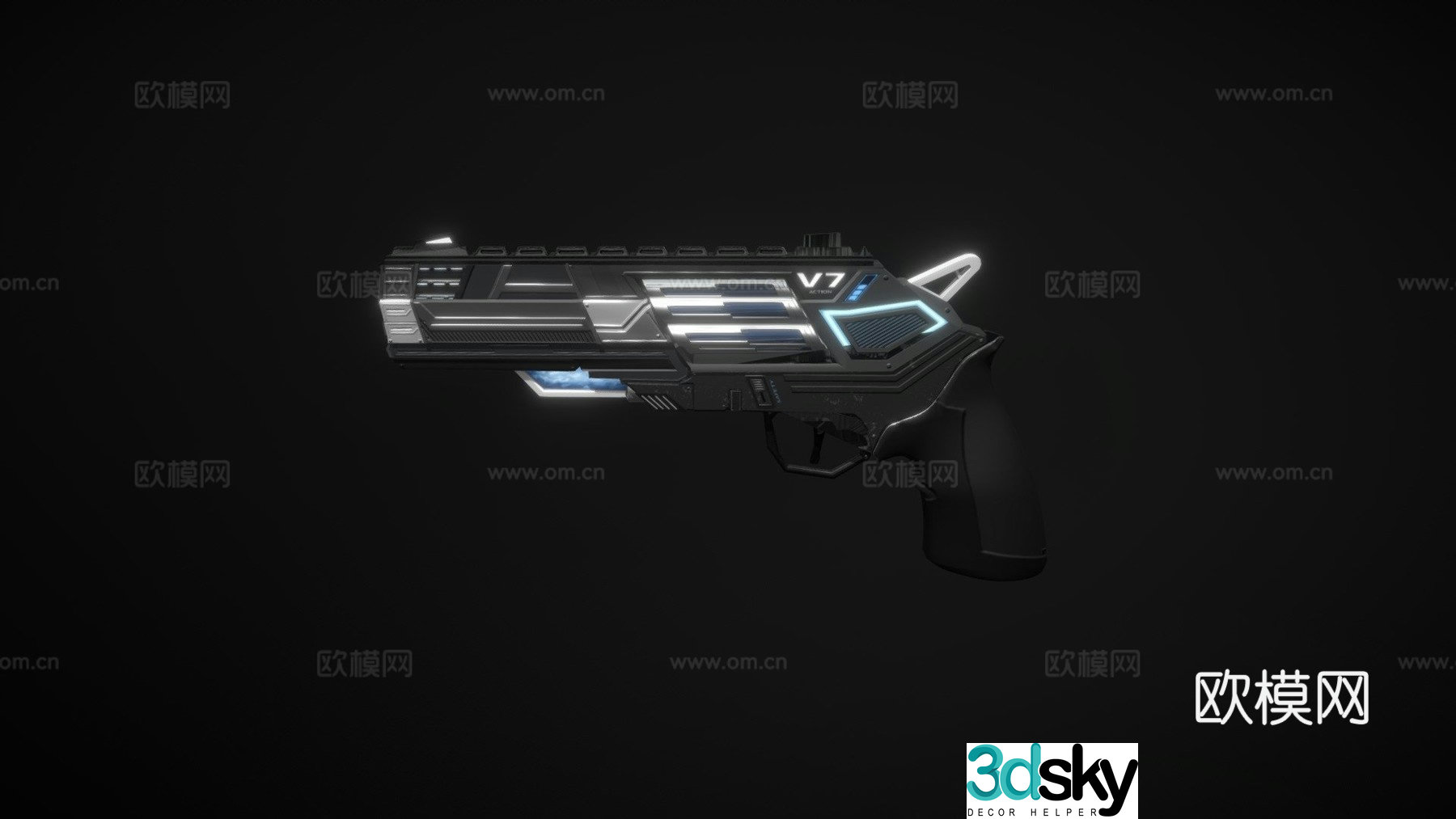 Fusion revolver 3d model