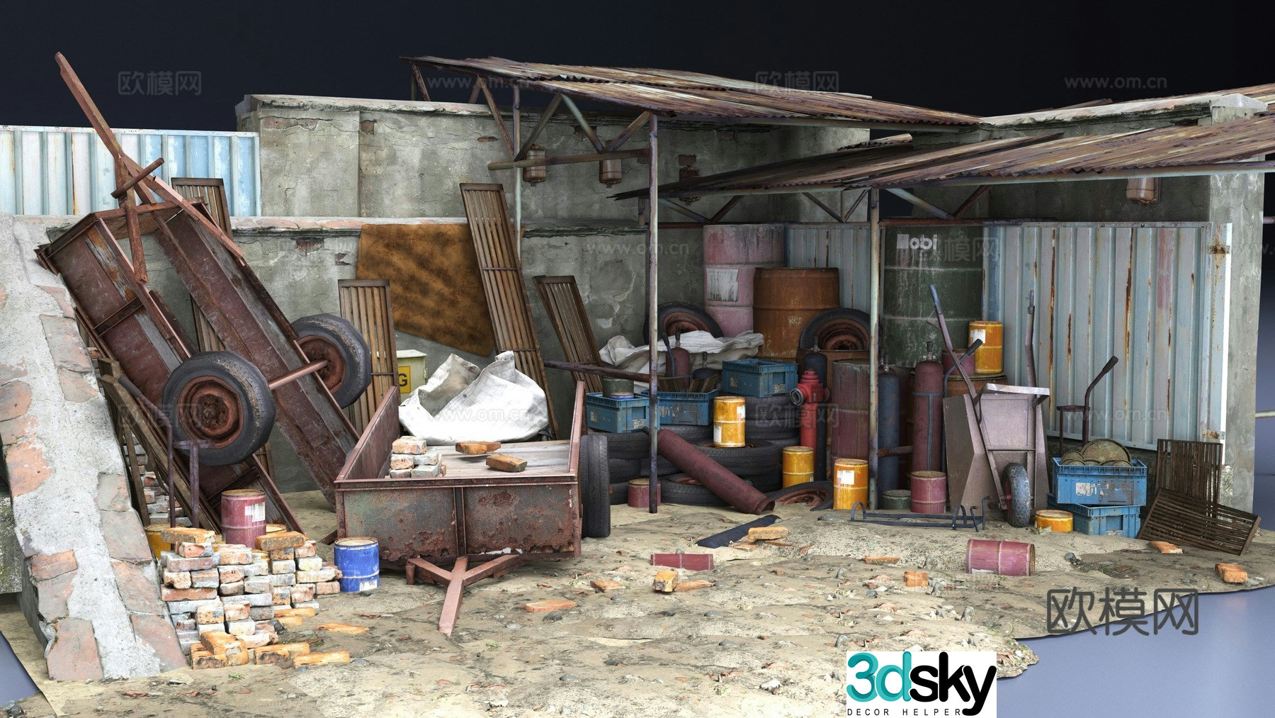 Worn props 3d model