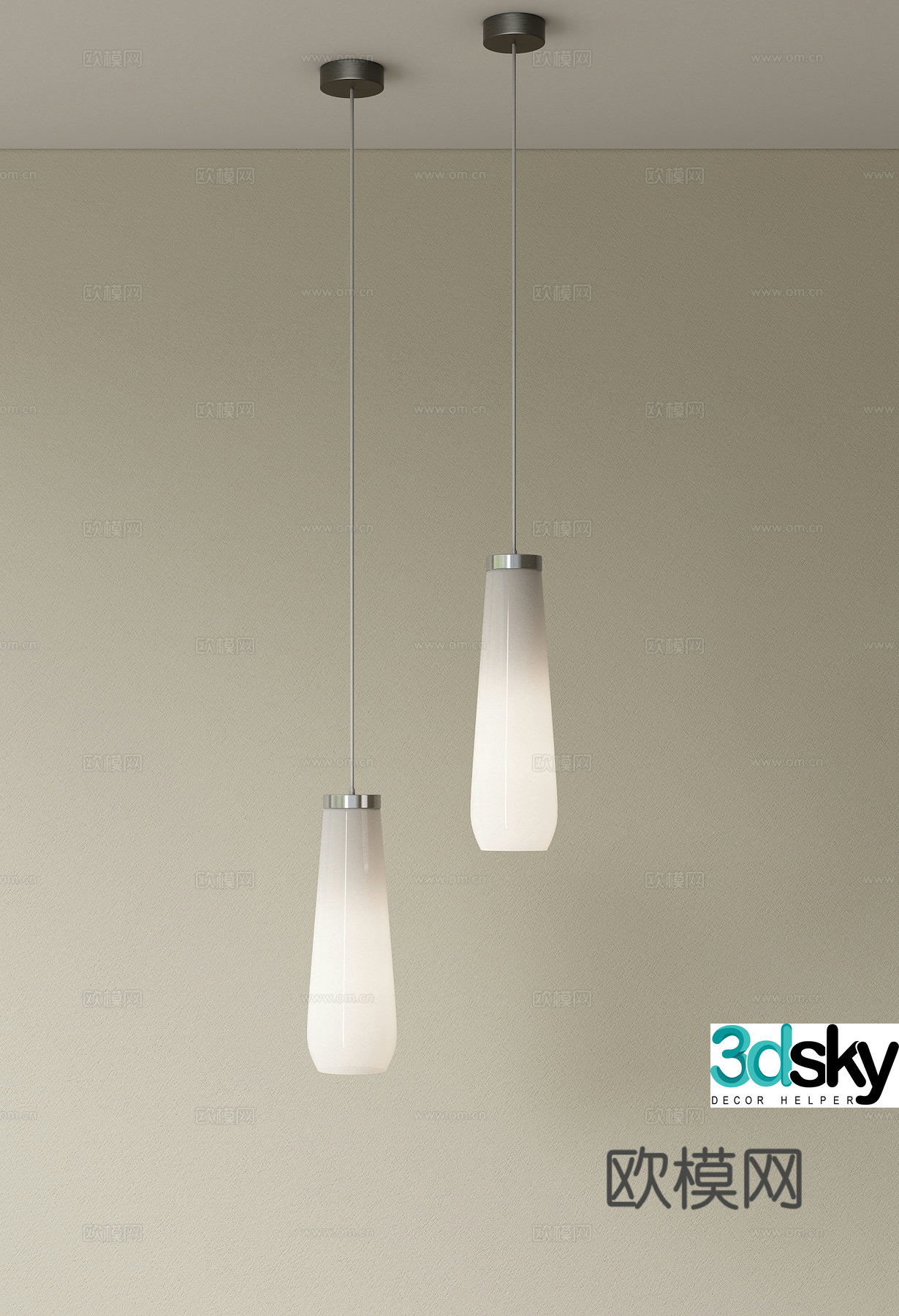 Modern restaurant chandeliers bedside chandeliers stairwell chandeliers simple chandeliers study chandeliers 3D model