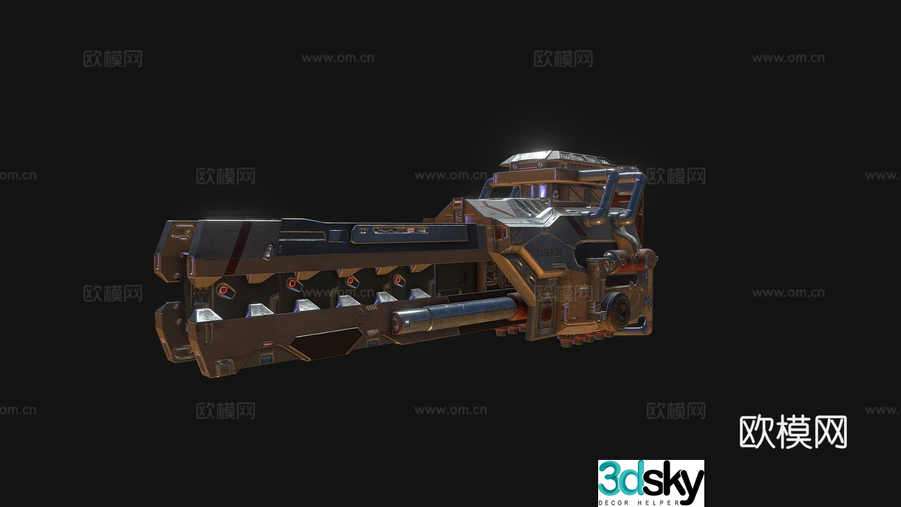 Heavy blaster - readout - first contact 3d model