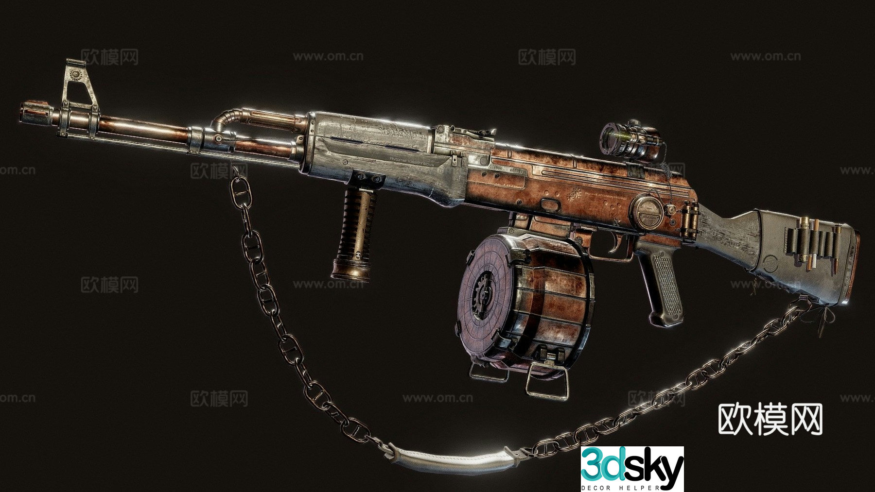 Kalash - Steampunk AK-47 3d model