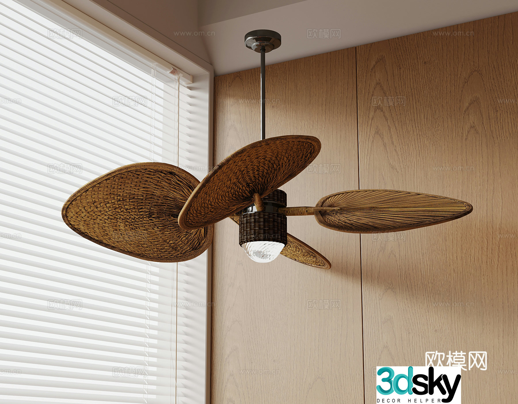 Jiji fan light B&B fan light 3D model