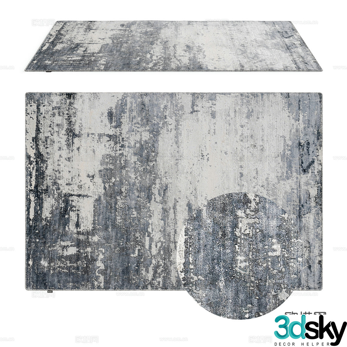 Modern minimalist carpet Carpet Simple carpet Living room carpet Chinese style carpet 3d model