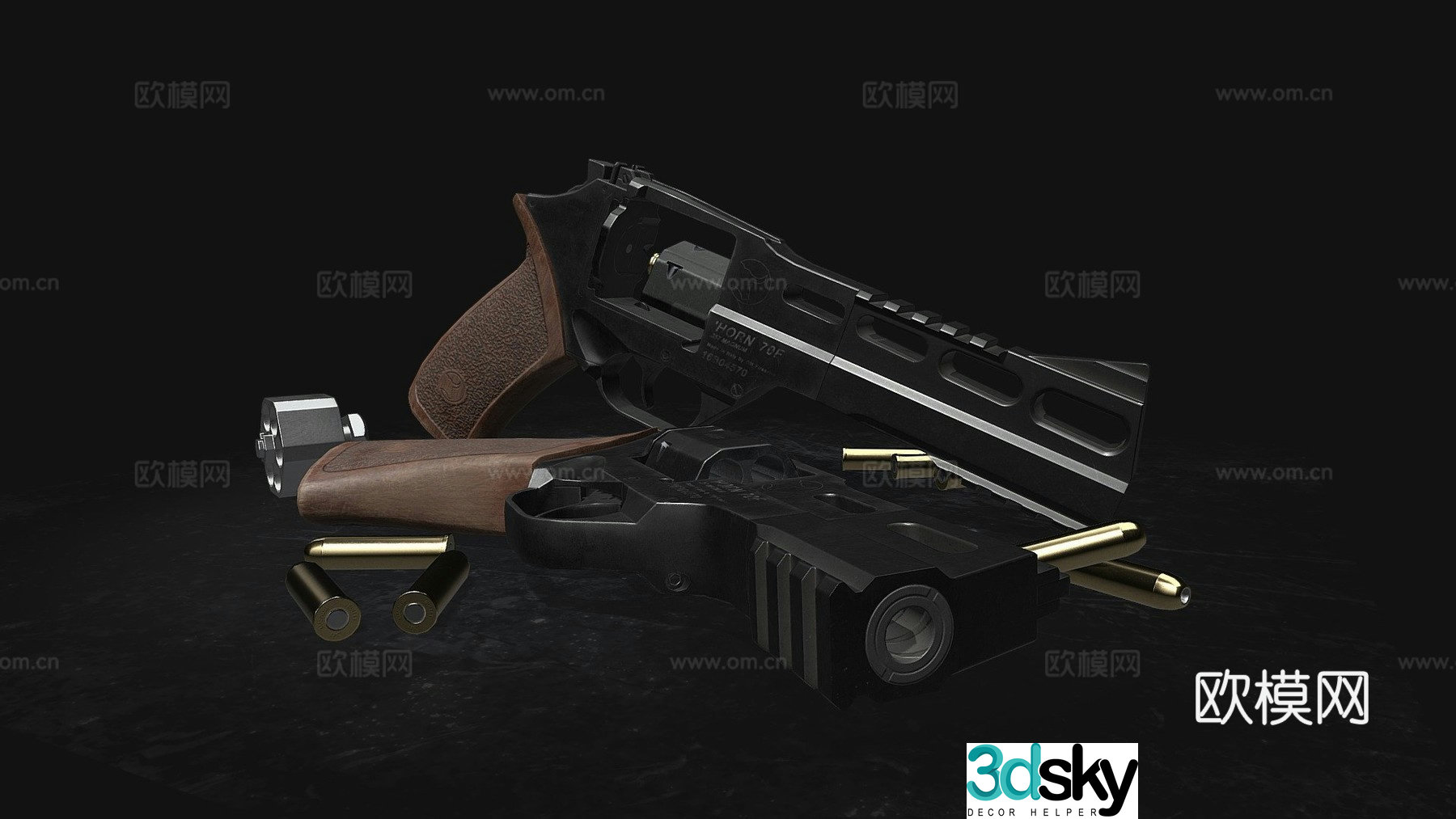 Rhino Revolver 3d model