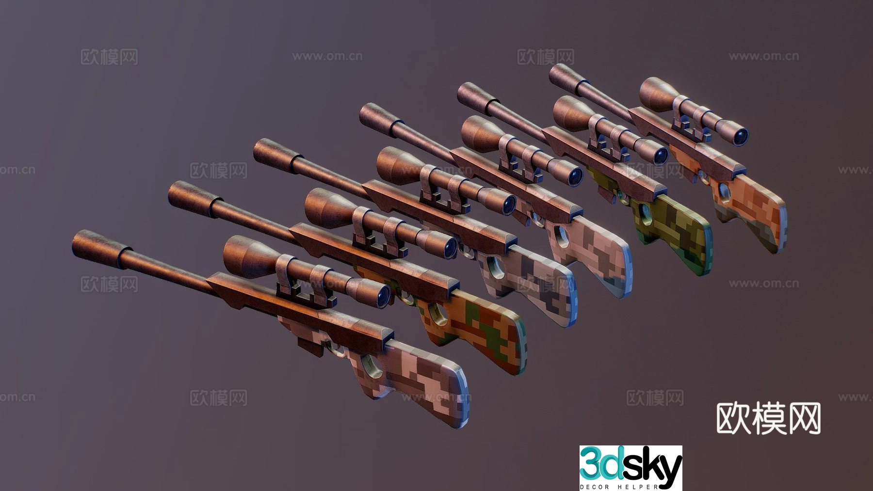 Sniper rifle Sketchfab model 3d model