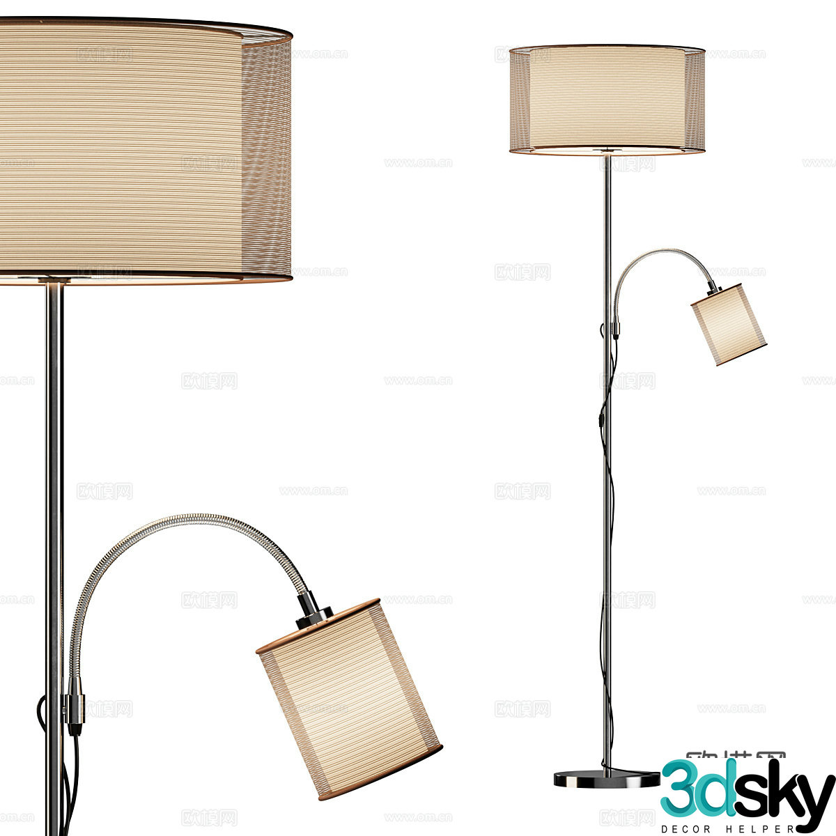 Modern Italian minimalist floor lamp 3d model