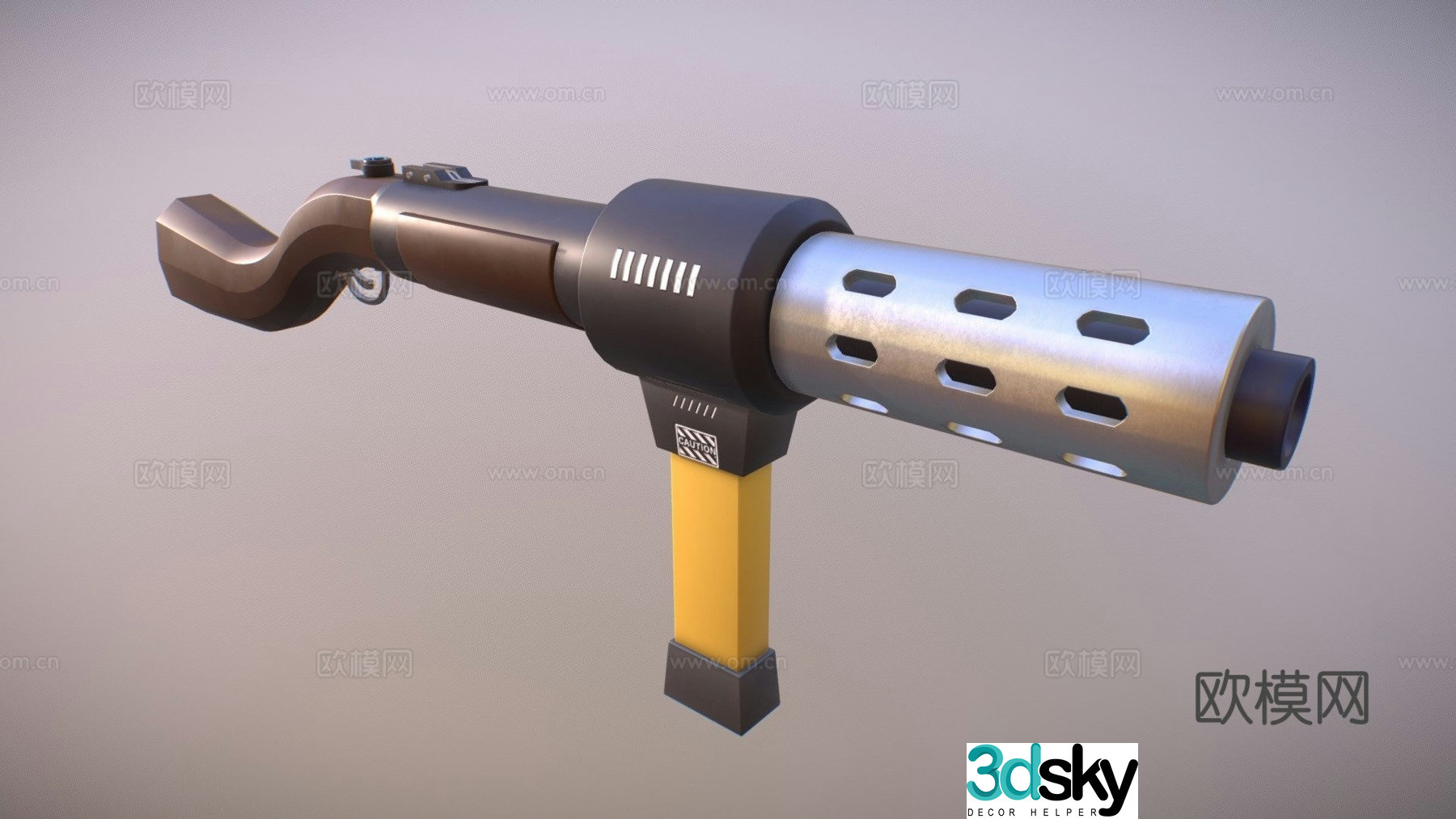 fictional submachine gun 3d model