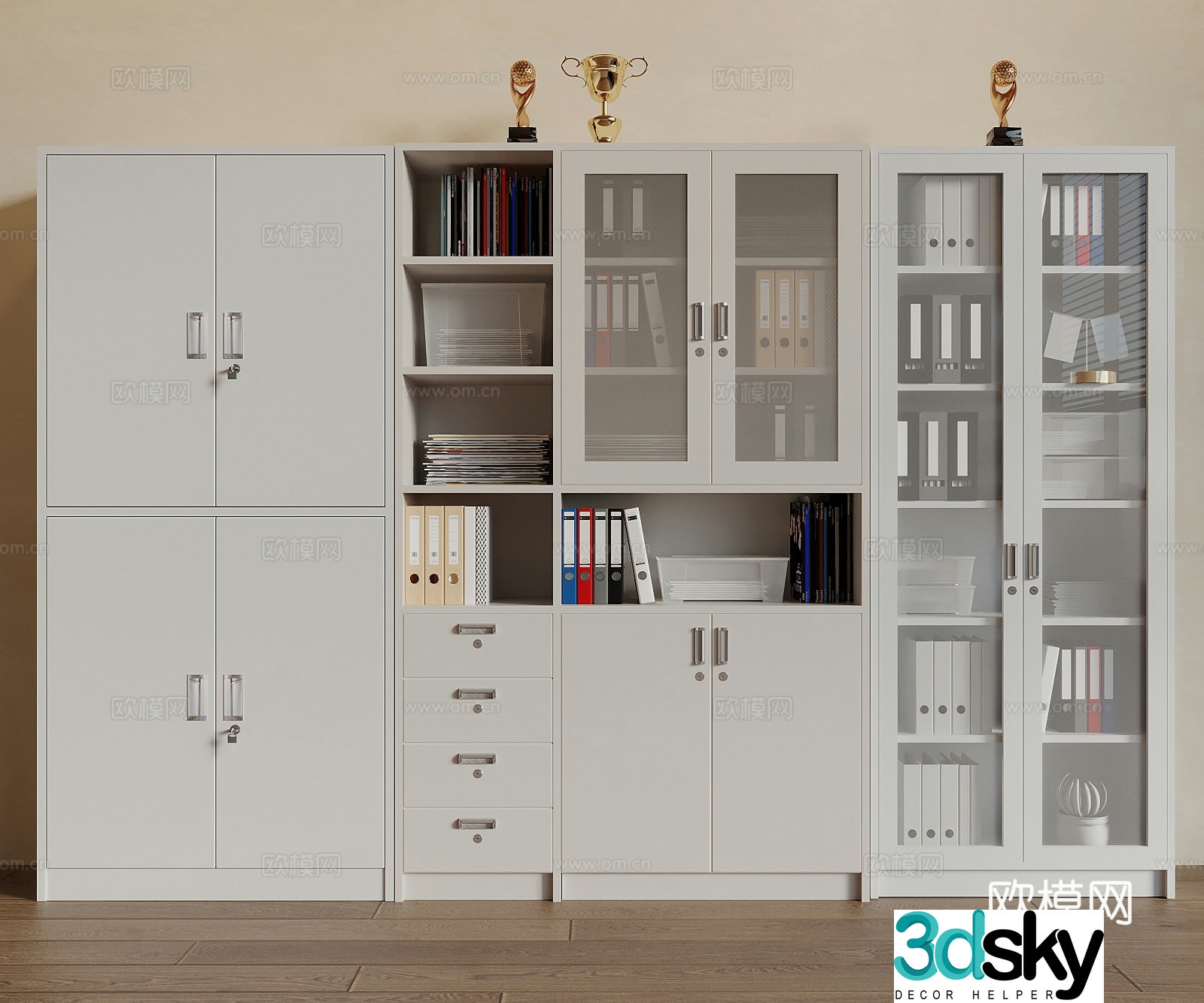 Office filing cabinet filing cabinet iron cabinet office supplies 3d model
