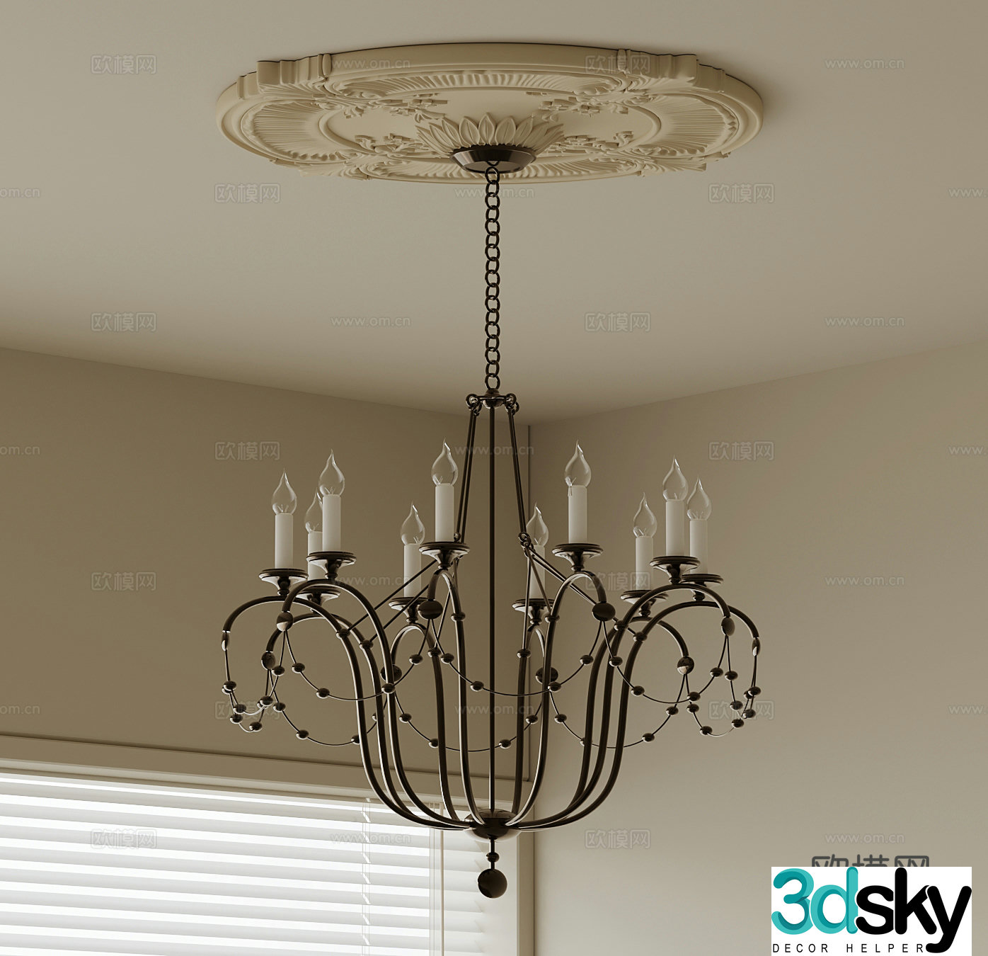 Chandelier French Chandelier 3D Model