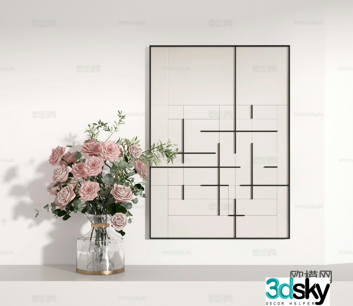 Flower art 3d model