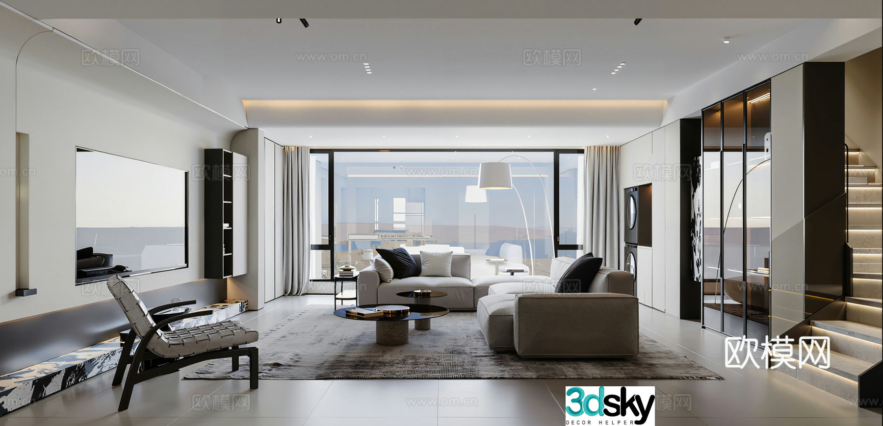 Modern living room 3d model