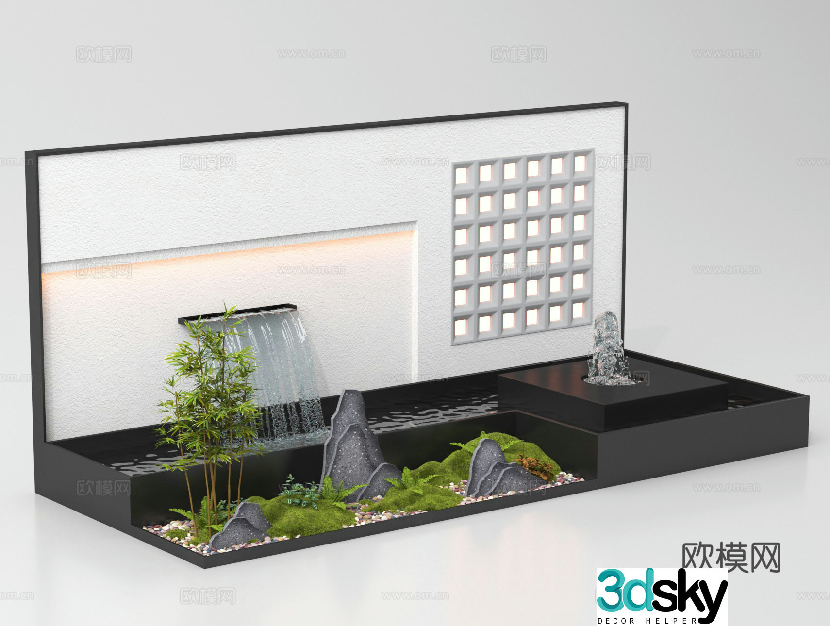 Plant Landscape Garden Landscape Sketch Landscape Wall 3D Model