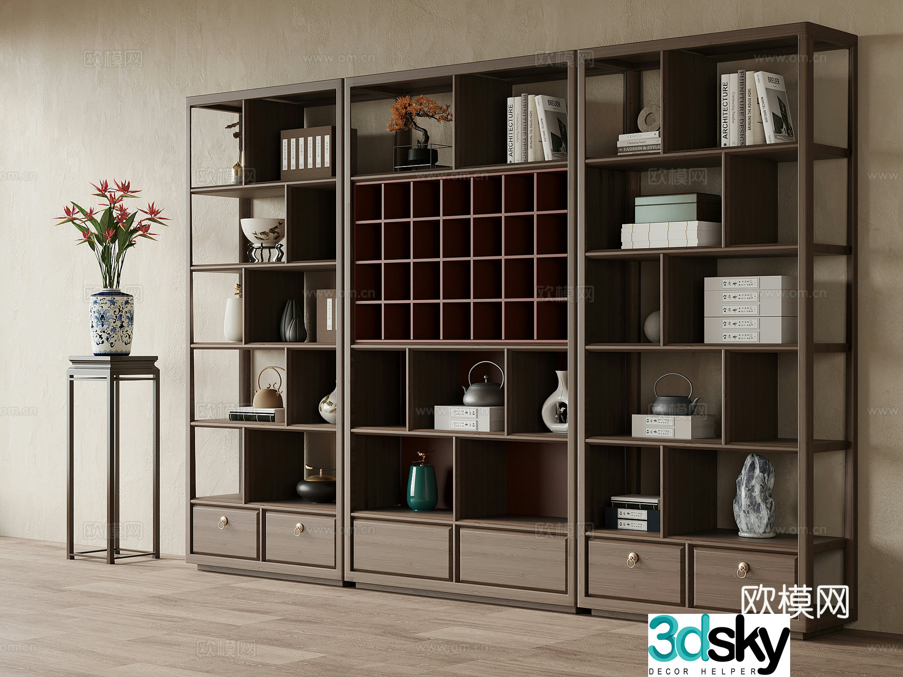 Bo Gu Shelf New Chinese style Bo Gu Shelf 3D model