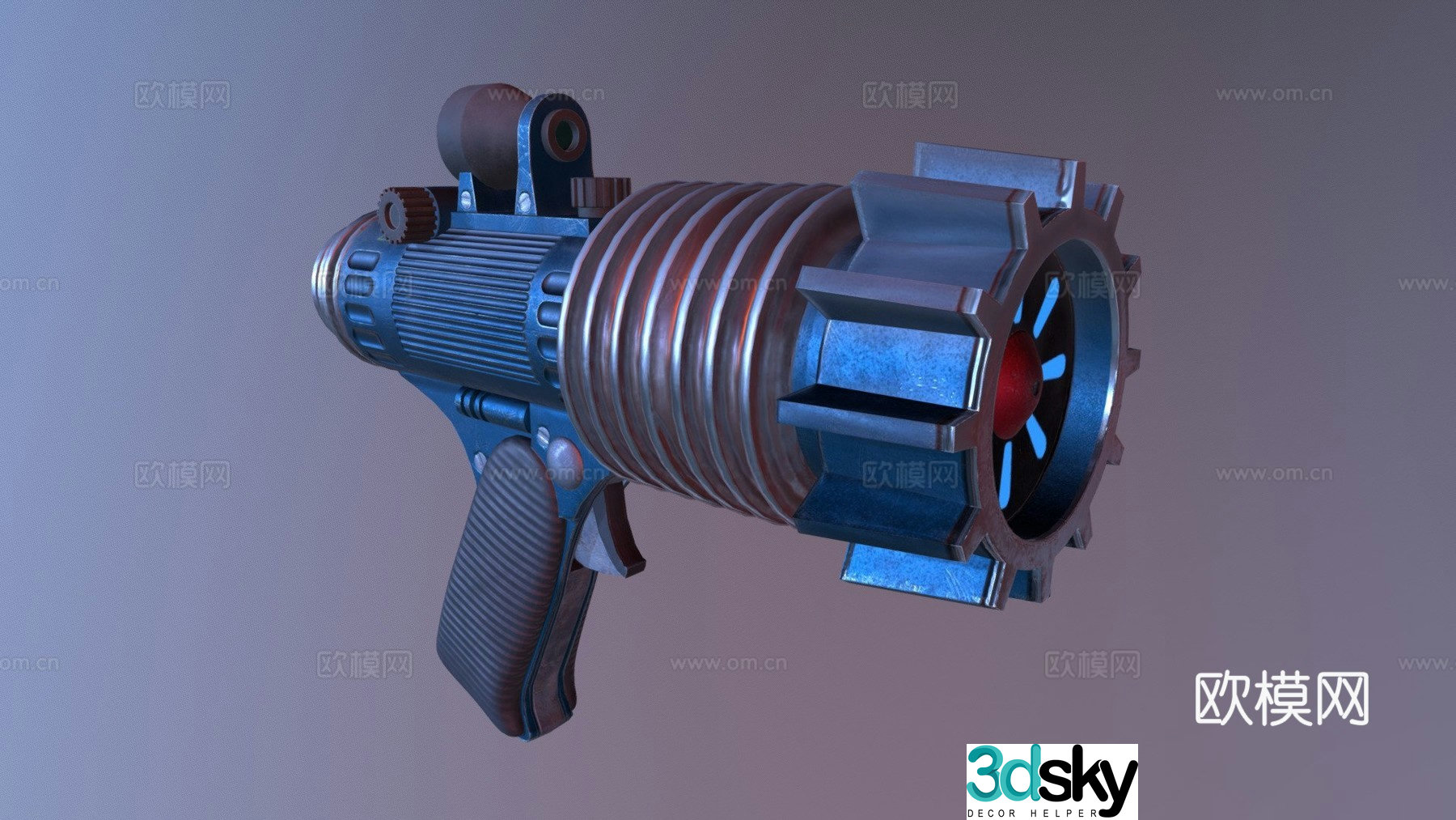 Steampunk firearms 3d model