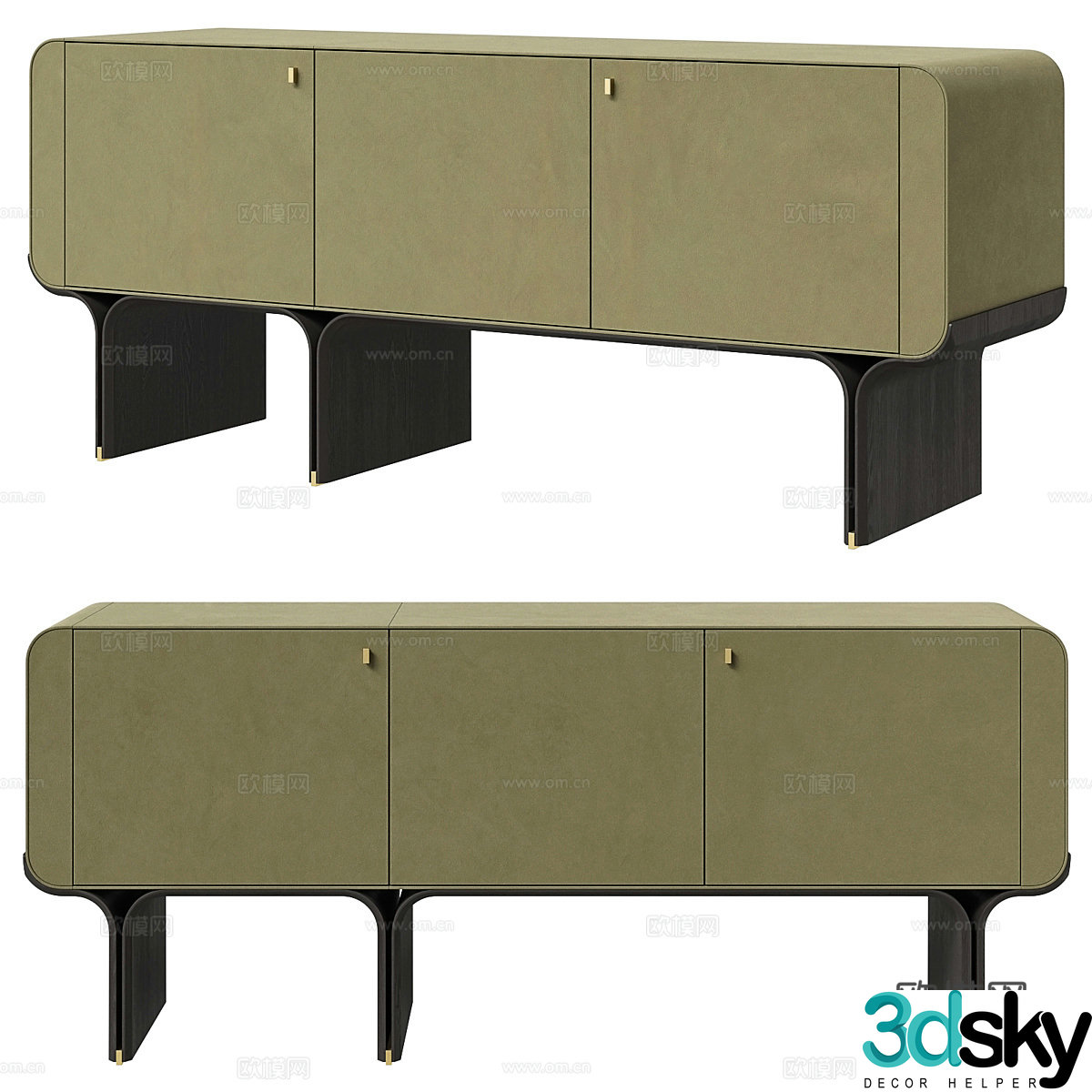 New Chinese style light luxury TV cabinet 3D model