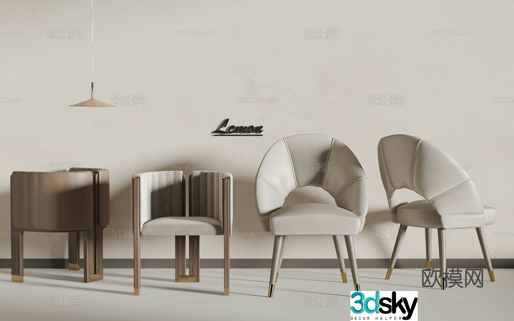 Light luxury seat 3D model