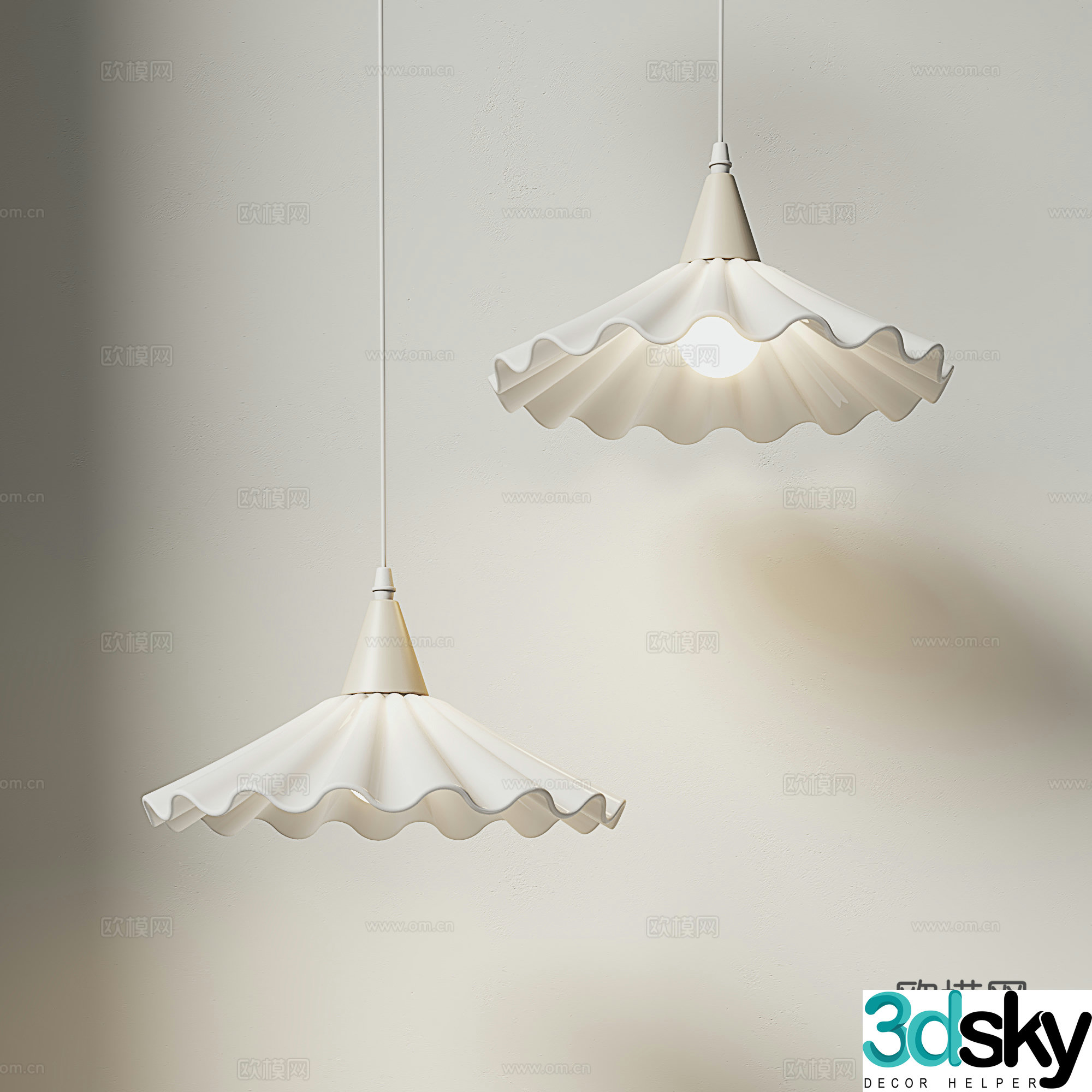 French small chandelier Creamy small chandelier Bar small chandelier 3d model 3d model