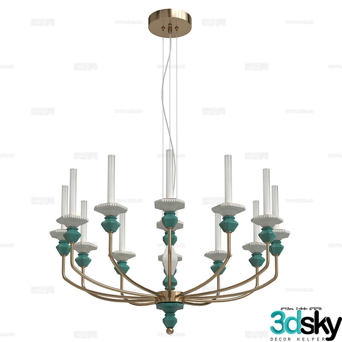 Modern simple light luxury chandeliers chandeliers simple chandeliers restaurant chandeliers living room chandeliers 3D model