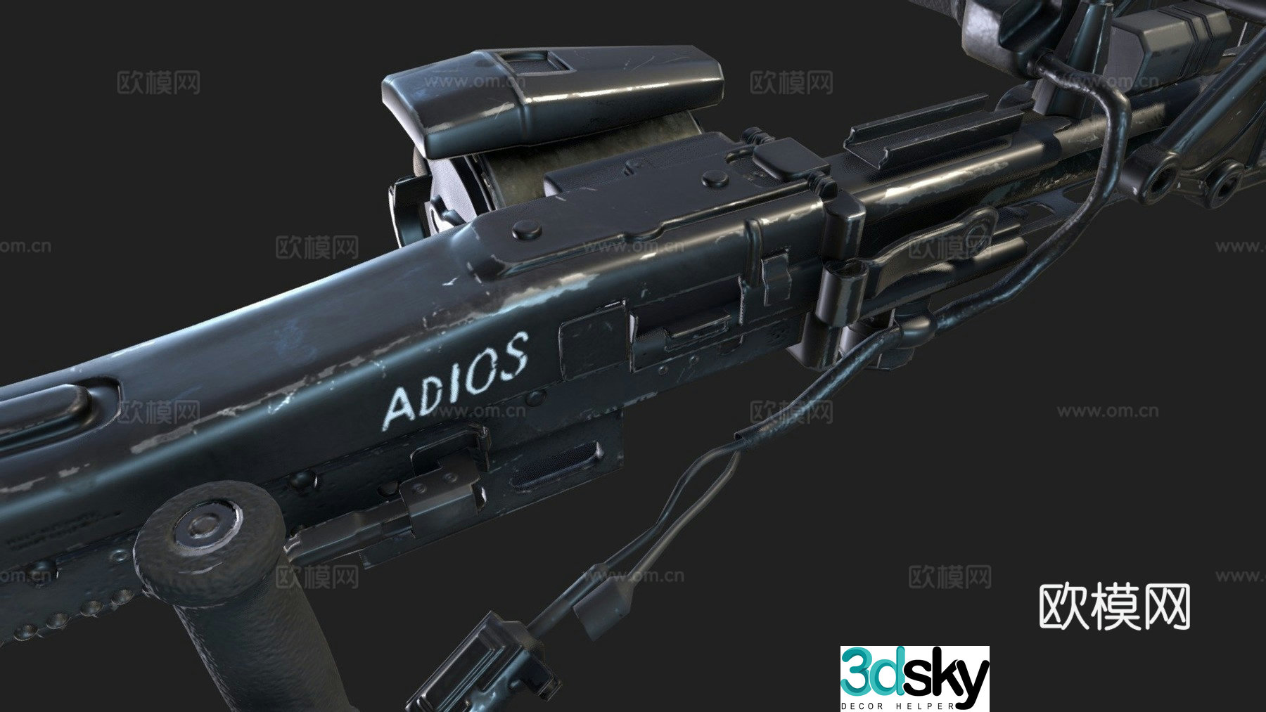 Alien smart rifle 3d model
