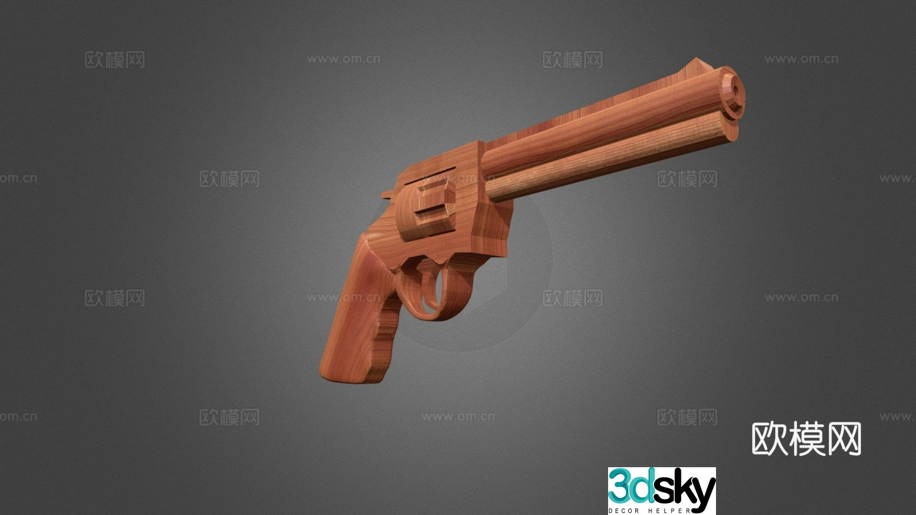 Rick Grimes Toy Colt Python 3d model