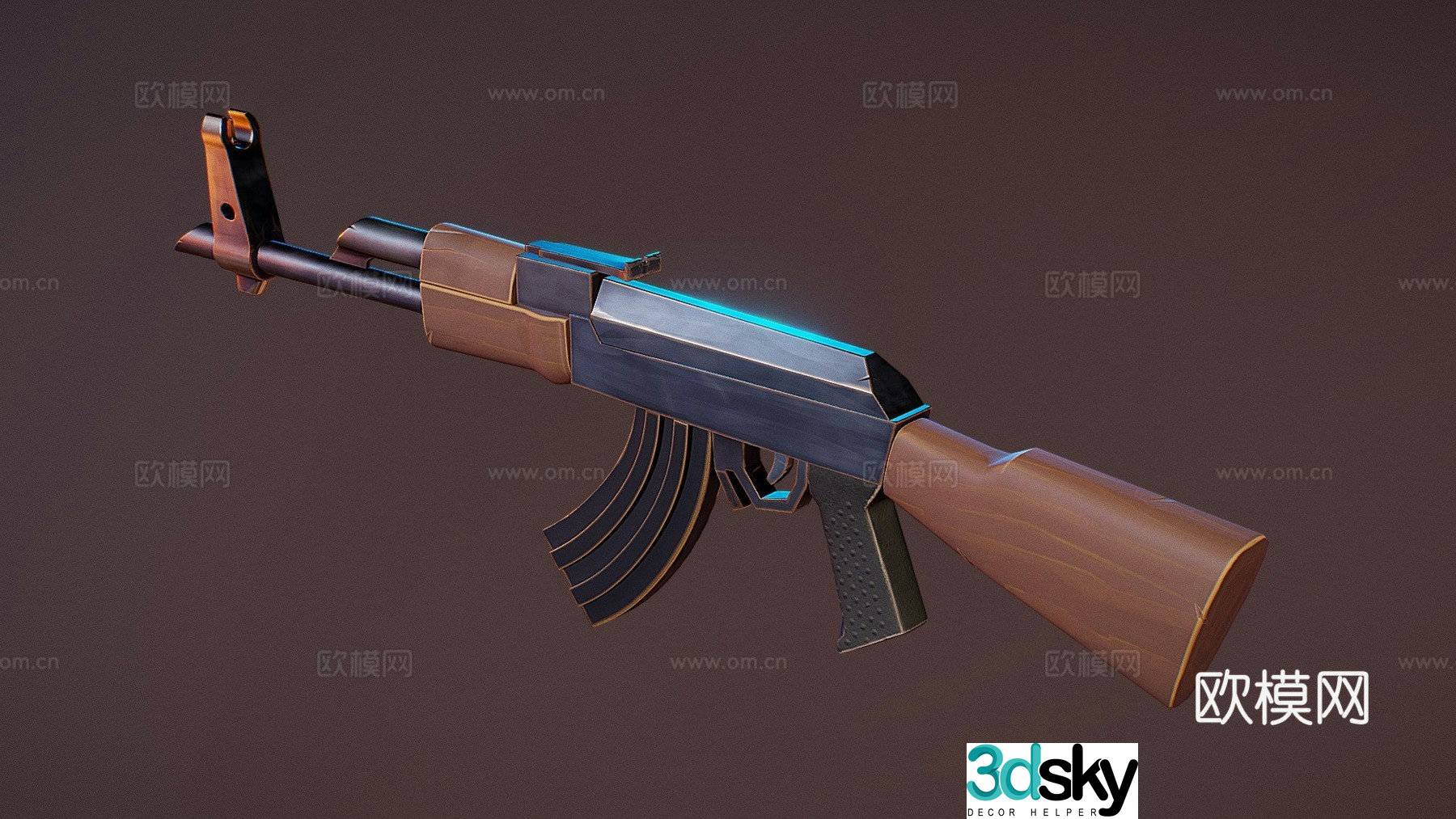 Stylized AK47 3d model