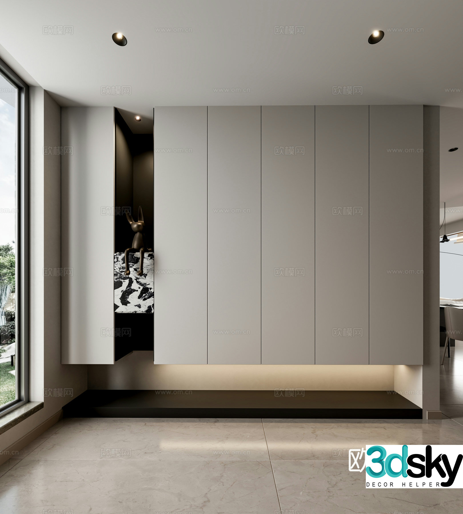 Softening the entrance hall cabinet 3D model
