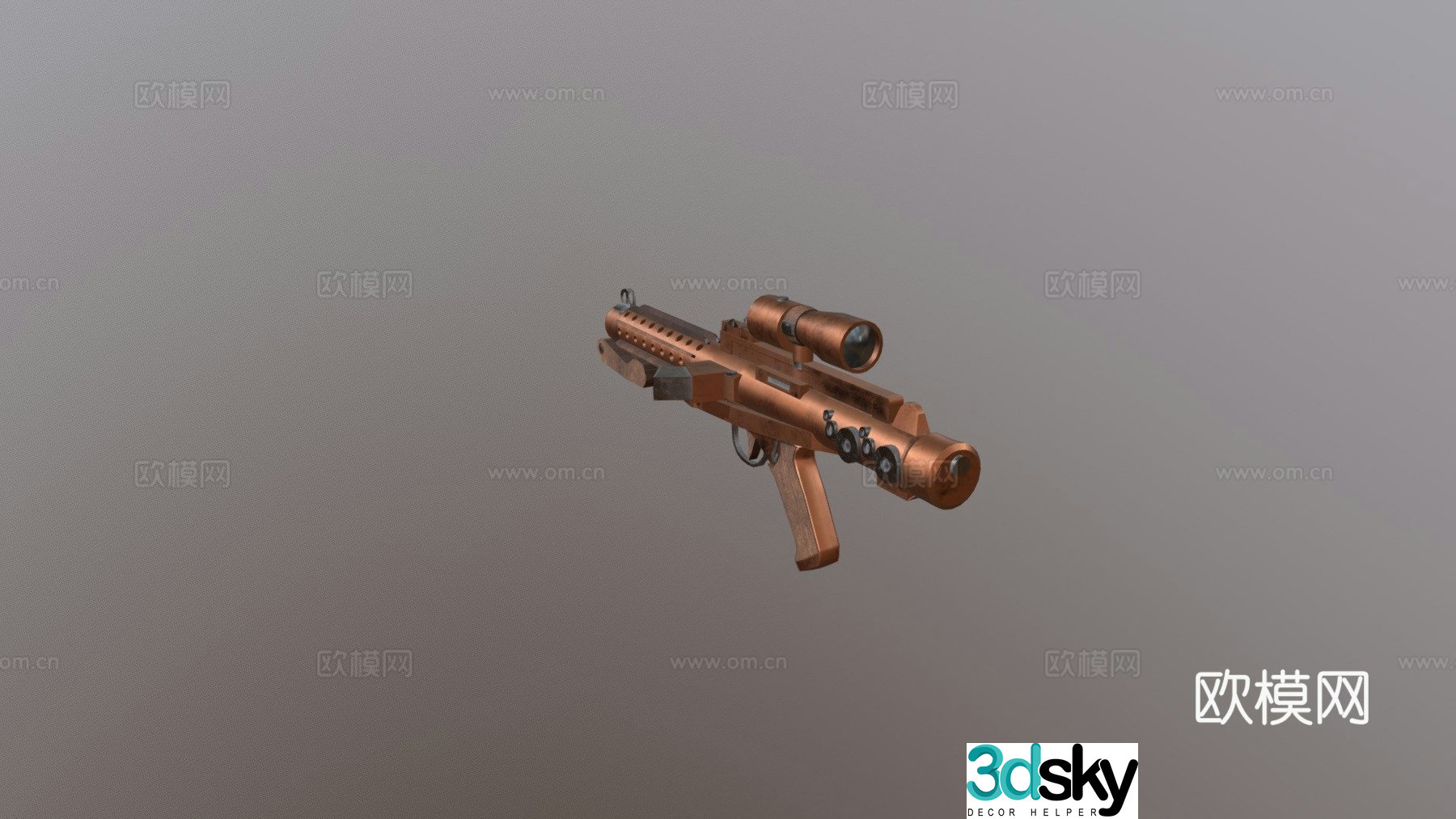 E-11 blaster (steampunk) 3d model