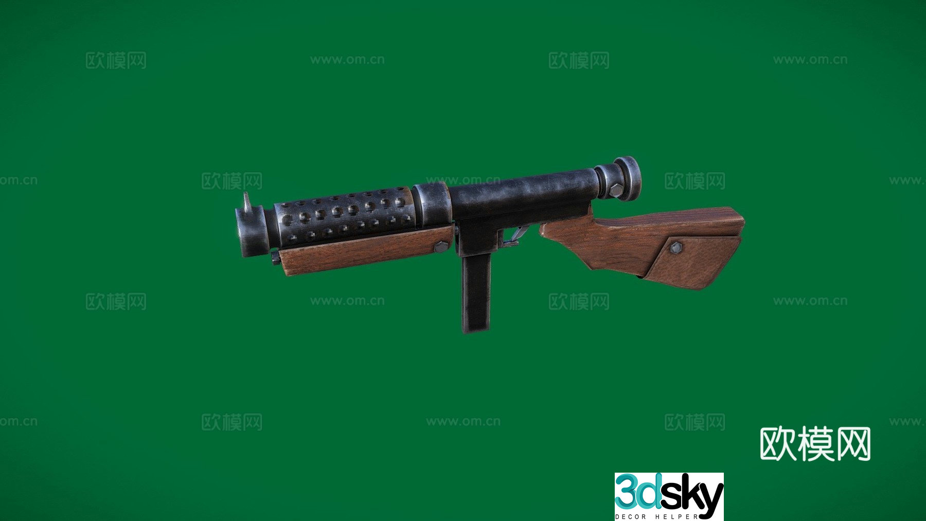 submachine gun 3d model
