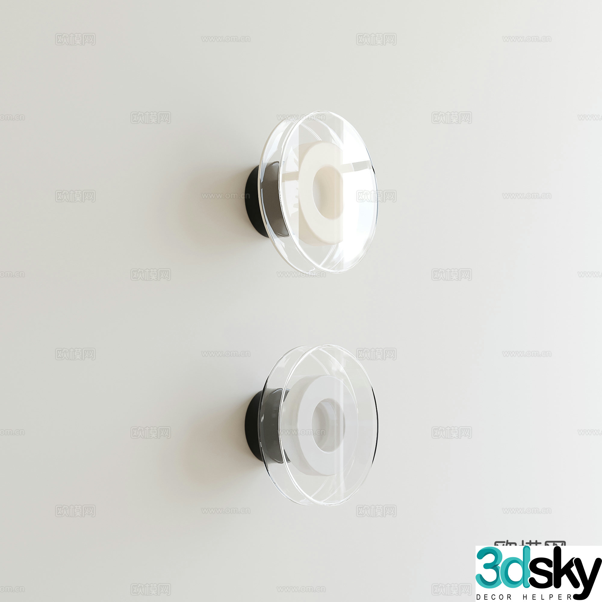 Italian minimalist wall light 3D model