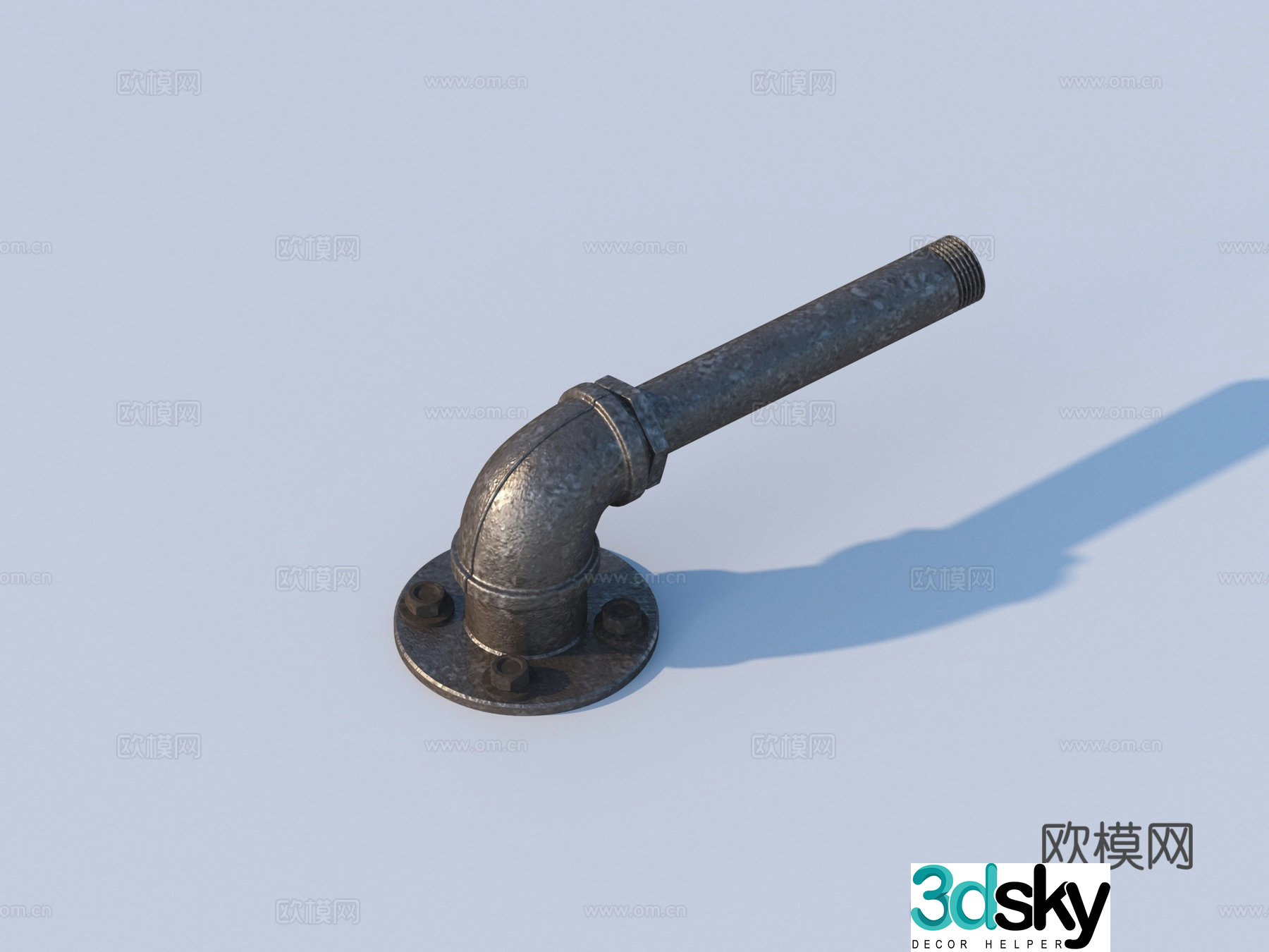 Pipe Valve Interface Water Pipe Elbow 3D Model