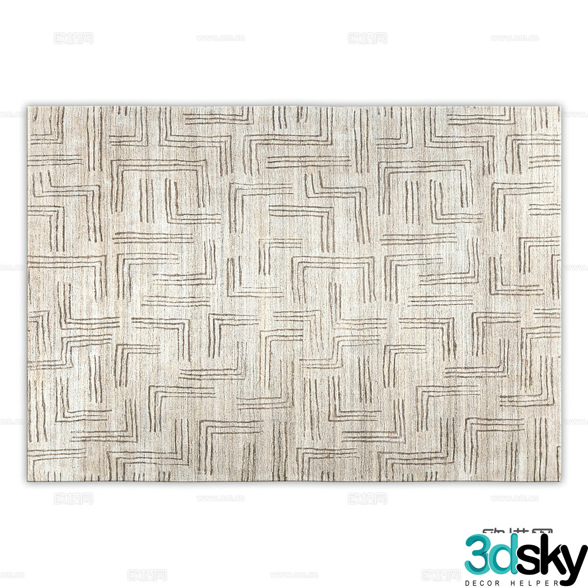 Modern minimalist carpet Carpet Simple carpet Living room carpet Plush carpet 3d model