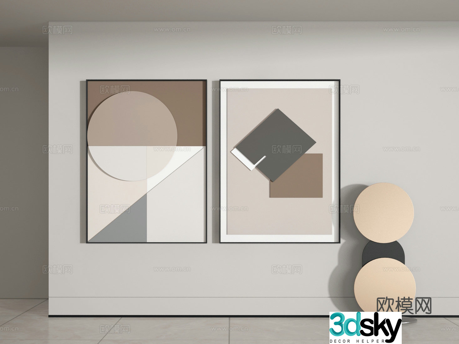 Decorative painting 3d model