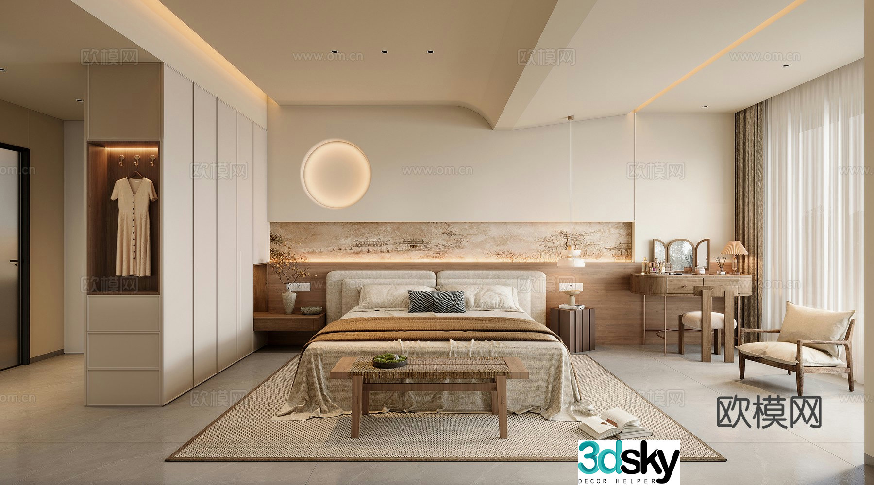 Song’s aesthetic bedroom leisure chair 3d model