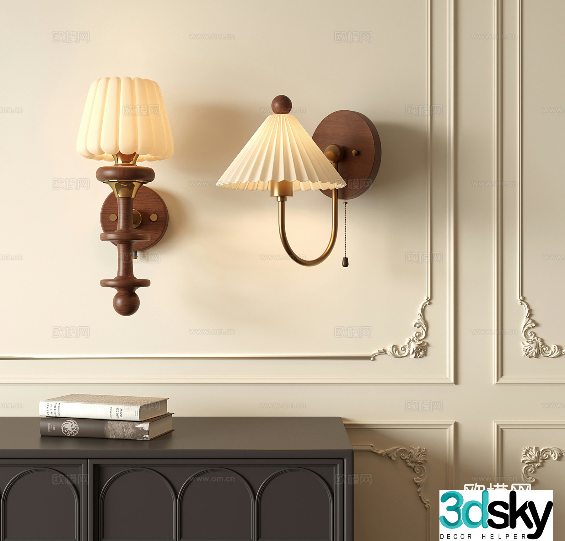 French medieval wall lamp wall lamp decorative wall lamp 3d model