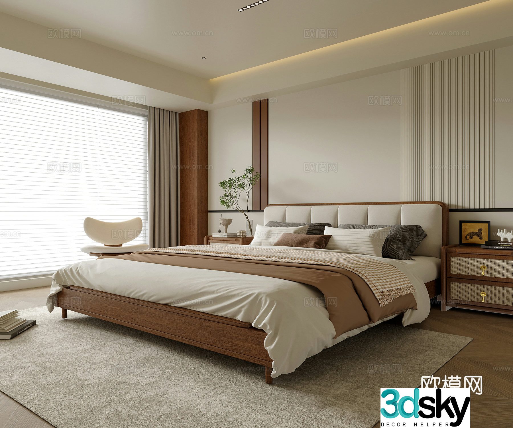 Modern bedroom 3d model